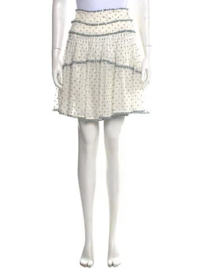 Pre-owned Zimmermann Polka Dot Print Mini Skirt In Neutral