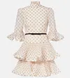 Zimmermann Polka-dot Ruffled Minidress In Multi