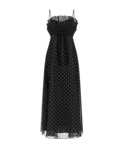 Zimmermann Polka-dot Dress In Black