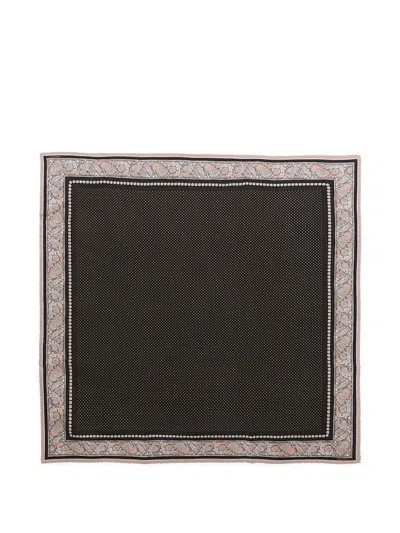 Zimmermann Polka-dot Floral Scarf In Black