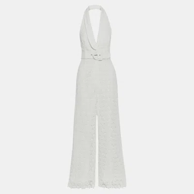 Pre-owned Zimmermann Polyester Jumpsuit 0 In White