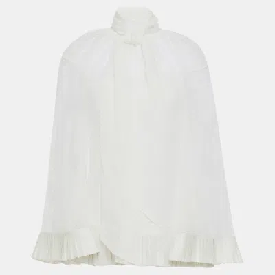 Pre-owned Zimmermann Polyester Long Sleeved Top 0 In White