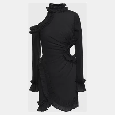 Pre-owned Zimmermann Polyester Mini Dress 3 In Black
