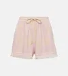 Zimmermann Pop Frayed Cotton-terry Jacquard Shorts In Multicoloured