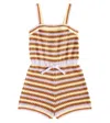 ZIMMERMANN POP KNITTED STRIPED COTTON PLAYSUIT