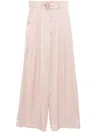 Zimmermann Pink Silk Tuck Pants In Multicolor