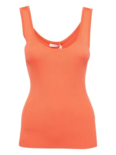 Pre-owned Zimmermann  Ribbed Scoop-neck Tank Top