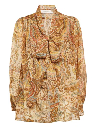 Pre-owned Zimmermann  Sensory Paisley-print Blouse