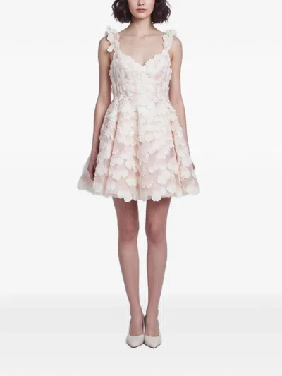 Pre-owned Zimmermann Prima Petal Appliqué Mini Dress In Pink