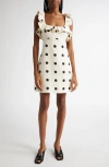 Zimmermann Print Ruffle Cutout Linen Minidress