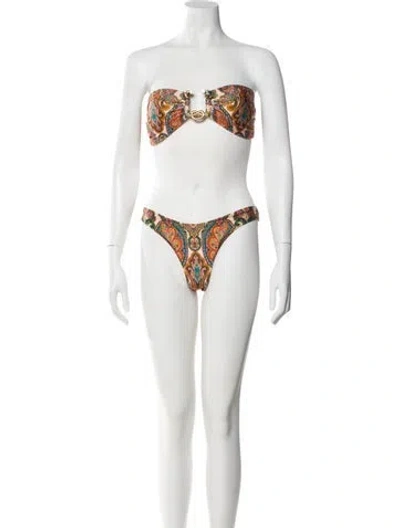 Pre-owned Zimmermann Printed Bikini In Neutral
