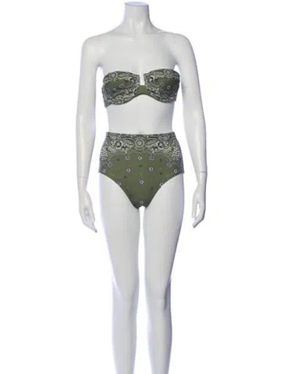 Pre-owned Zimmermann Printed Bikini In Neutral