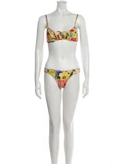 Pre-owned Zimmermann Printed Bikini In Orange