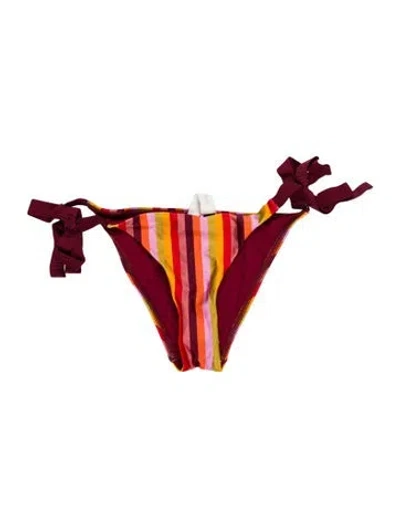 Pre-owned Zimmermann Printed Bottoms W/ Tags In Burgundy