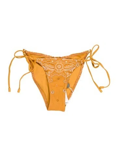 Pre-owned Zimmermann Printed Bottoms W/ Tags In Yellow