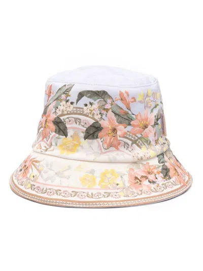 Zimmermann Printed Bucket Hat In Neutrals