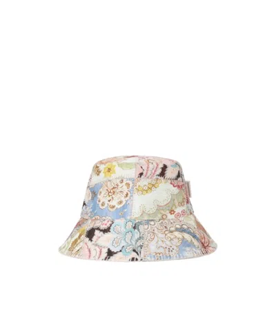 Zimmermann Printed Canvas Bucket Hat In Multi