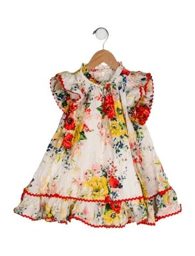Pre-owned Zimmermann Babies' Printed Casual Dress In Neutral