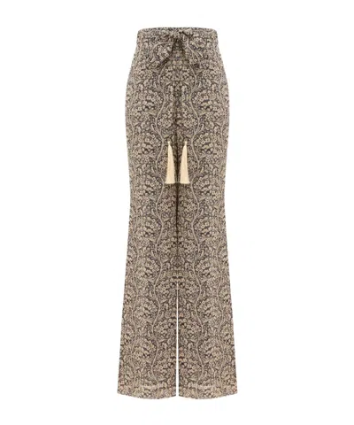 Zimmermann Printed Casual Trousers In Multi