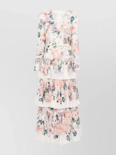 Zimmermann Acacia Tiered Maxi Dress In Multicolor