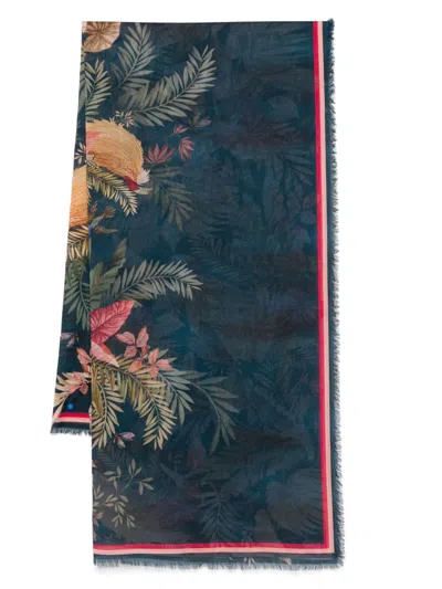 Zimmermann Printed Cotton Pareo In Blue