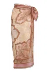 Zimmermann Printed Cotton Pareo Patch Multi In Brown