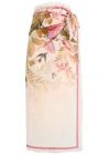 Zimmermann Printed Cotton Pareo Skirt In Multi