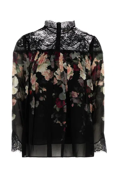 Zimmermann Printed Crepe Hypnotic Blouse In Black