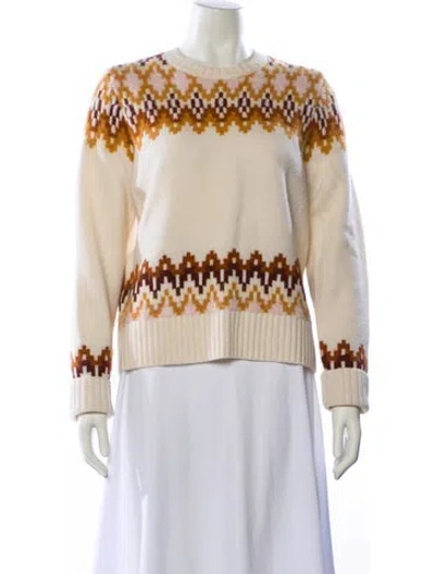 Pre-owned Zimmermann Printed Crew Neck Sweater In Neutral