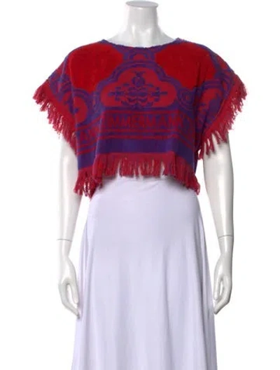 Pre-owned Zimmermann Printed Crew Neck Top In Purple