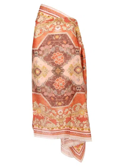 Zimmermann Printed Cotton Pareo In Multi