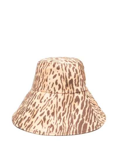 Zimmermann Printed Hat In Brown