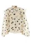 Zimmermann Blouse In Creamblackdot