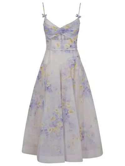 Zimmermann Printed Linen Blend Crush Dress