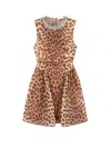 Zimmermann Crush Crystal-embellished Paneled Leopard-print Linen And Silk-blend Mini Dress In Natural Print