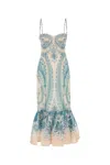 Zimmermann Printed Pattern Linen Blend Dress