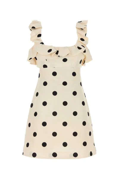 ZIMMERMANN PRINTED LINEN CRUSH MINI DRESS