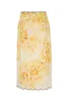 Zimmermann Women Printed Linen Crush Skirt