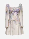 Zimmermann Dawning Mini Dress With Floral Print