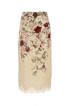 Zimmermann Cream Cascade Print Hypnotic Pencil Skirt In Multi