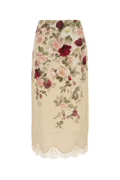 ZIMMERMANN PRINTED LINEN HYPNOTIC SKIRT