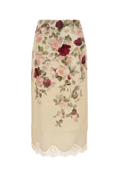 Zimmermann Printed Linen Hypnotic Skirt In Brown