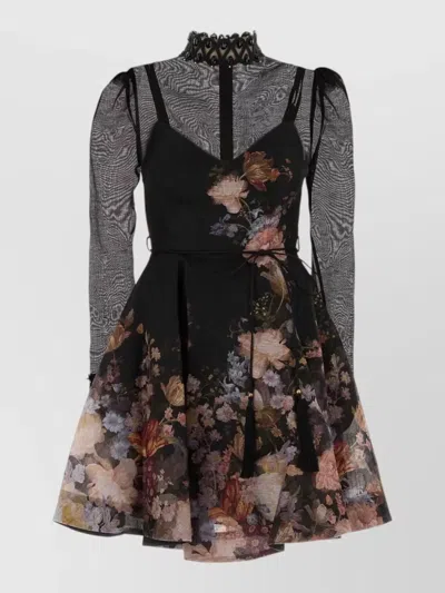 Zimmermann Printed Linen Silk Mini Dress