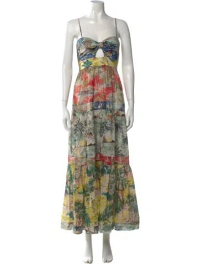 Pre-owned Zimmermann Printed Long Dress