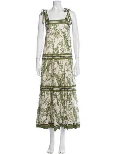 Pre-owned Zimmermann Printed Long Dress In Multi