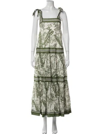 Pre-owned Zimmermann Printed Long Dress In Multi