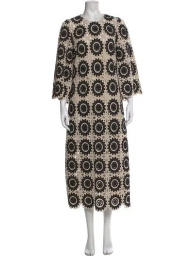 Pre-owned Zimmermann Printed Long Dress In Neutral
