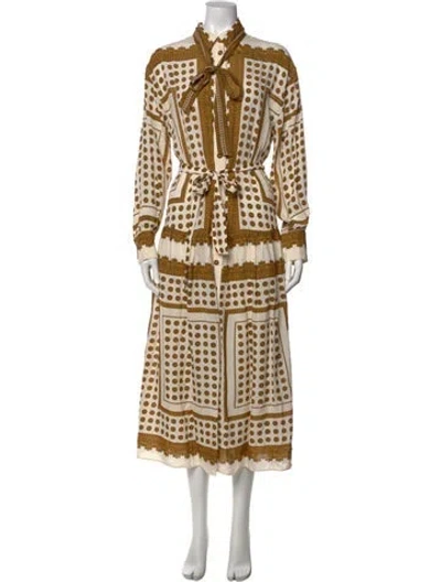 Pre-owned Zimmermann Printed Long Dress In Neutral