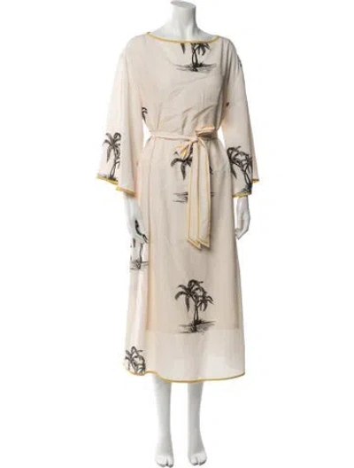 Pre-owned Zimmermann Printed Long Dress In Neutral