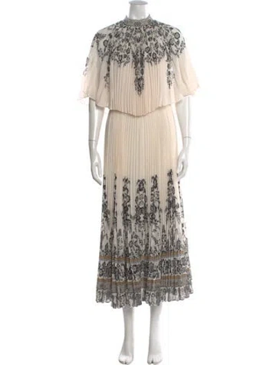 Pre-owned Zimmermann Printed Long Dress In Neutral